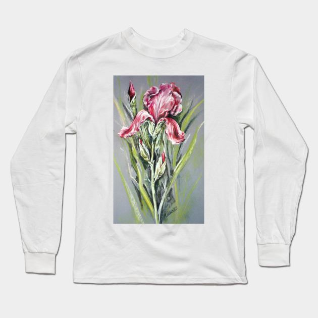 Best of Pink Iris, Pastel Long Sleeve T-Shirt by ShiningLightGallery